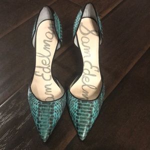 Sam Edelman Delilah Leather Snake D’Orsay sz 7.5